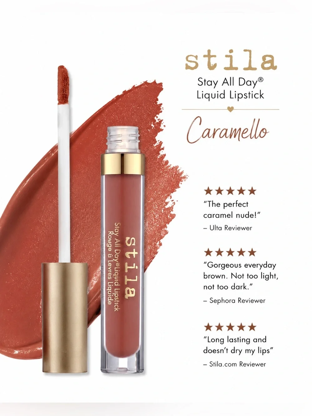 Stila Stay All Day Liquid Lipstick Caramello NIB Discontinued
